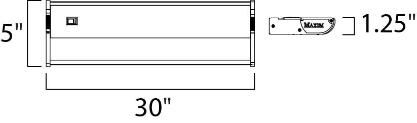 CounterMax MX-X120 120 Xenon 30 inch Metallic Bronze Under Cabinet