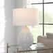 Loop 25 inch 150.00 watt White Glaze and Brushed Nickel Table Lamp Portable Light