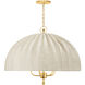Palmetto 5 Light 30 inch Aged Brass Chandelier Ceiling Light
