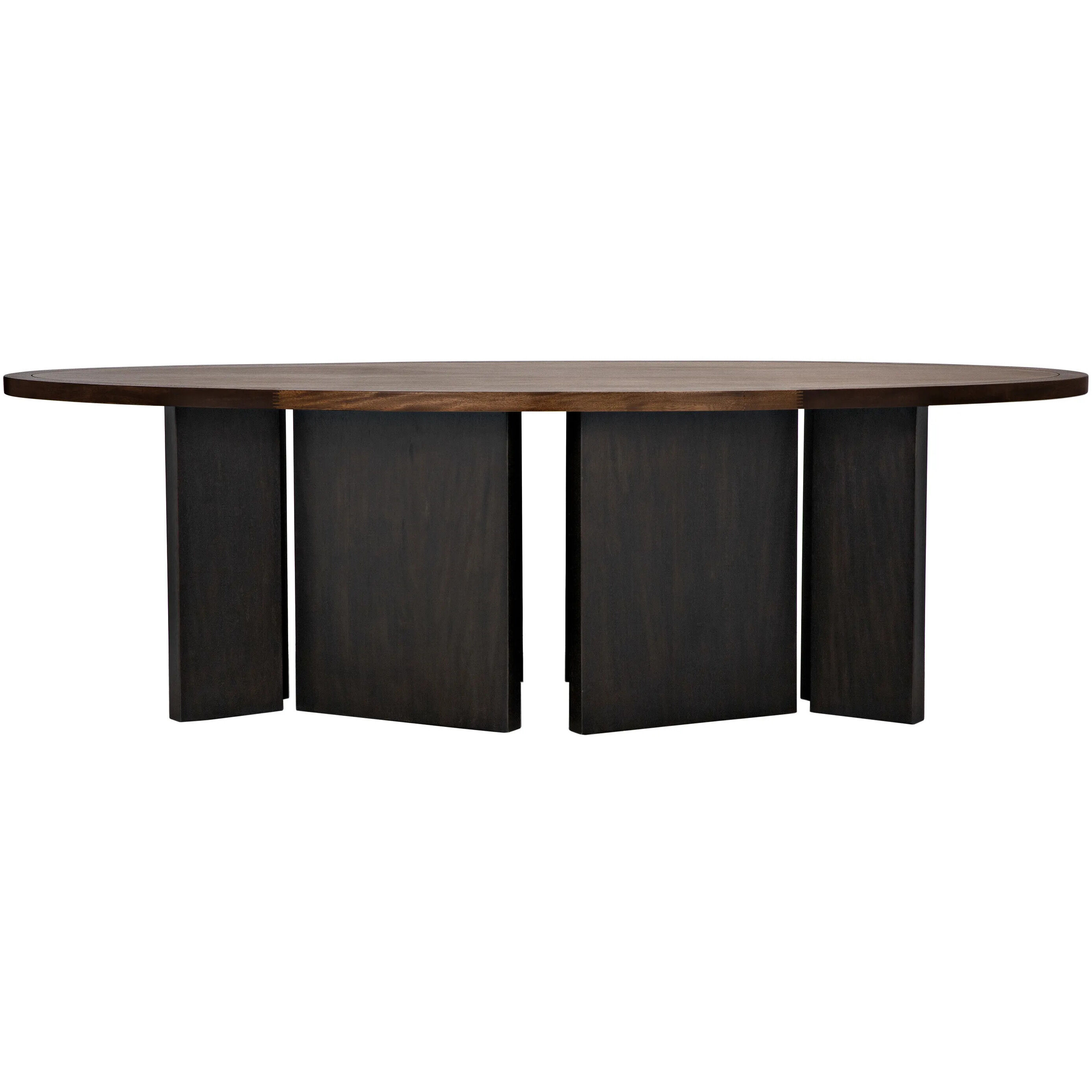 Savage 96 X 50 inch Dark Walnut & Ebony Dining Table