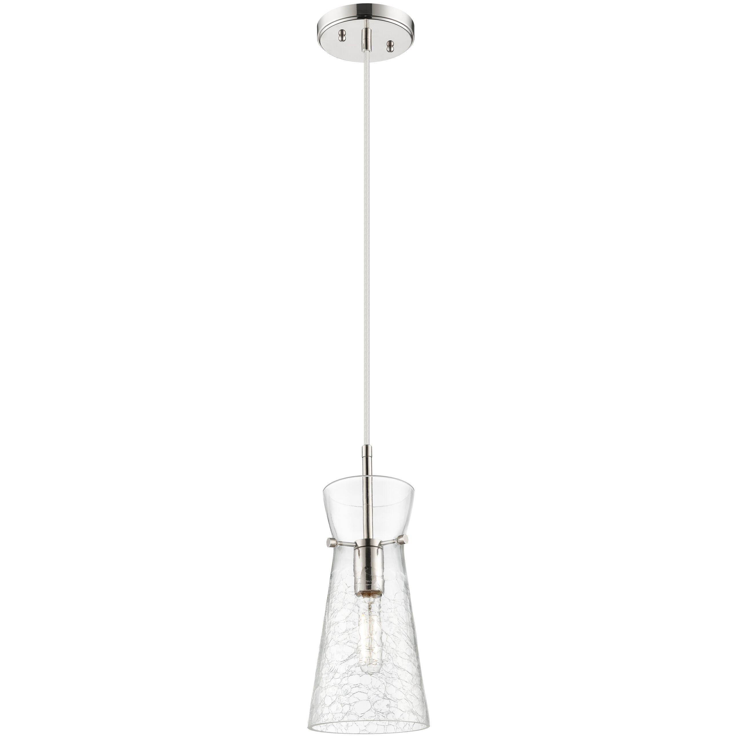 Nicole 1 Light 6 inch Polished Nickel Pendant Ceiling Light