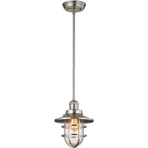 Seaport 1 Light 8 inch Satin Nickel Mini Pendant Ceiling Light