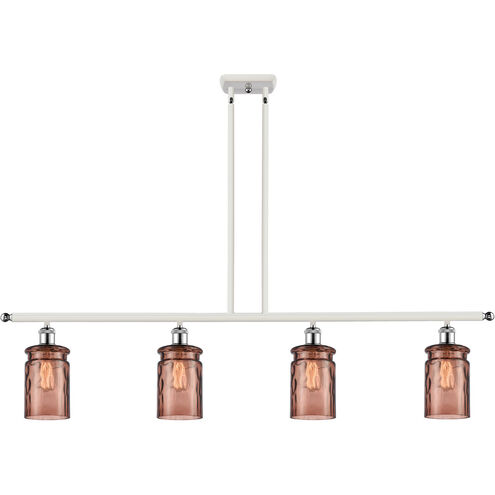 Ballston Candor LED 48 inch White and Polished Chrome Island Light Ceiling Light in Toffee Waterglass, Ballston