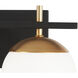 Alluria 2 Light 15 inch Weathered Black W/Autumn Gold Bath Light Wall Light