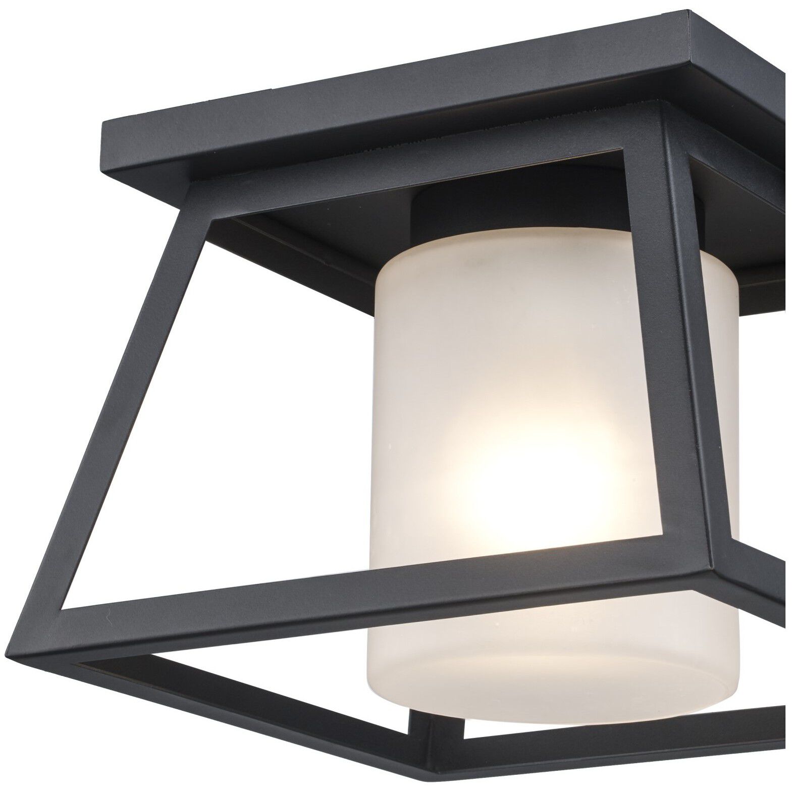Kingsbury 1 Light 10 inch Black Outdoor Flush Mount