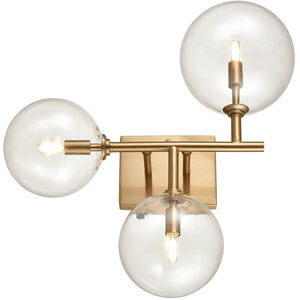 Delilah 3 Light 18 inch Aged Brass Wall Sconce Wall Light
