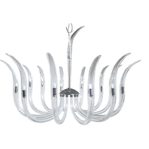 Cisne 14 Light 35.5 inch Polished Nickel Chandelier Ceiling Light, Oval