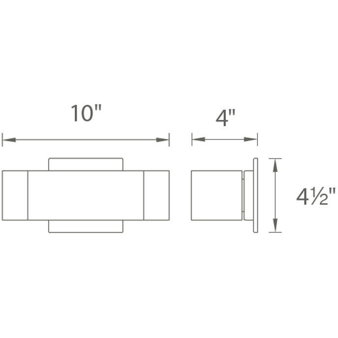 Nia LED 4 inch Brushed Nickel ADA Wall Sconce Wall Light in 3500K
