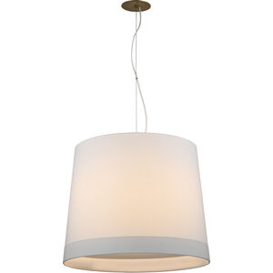Barbara Barry Sash LED 28 inch Soft Brass Hanging Shade Ceiling Light, Large