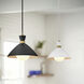 Simon LED 13 inch Black with Heritage Brass accents Pendant Ceiling Light, Semi-Flush Mount