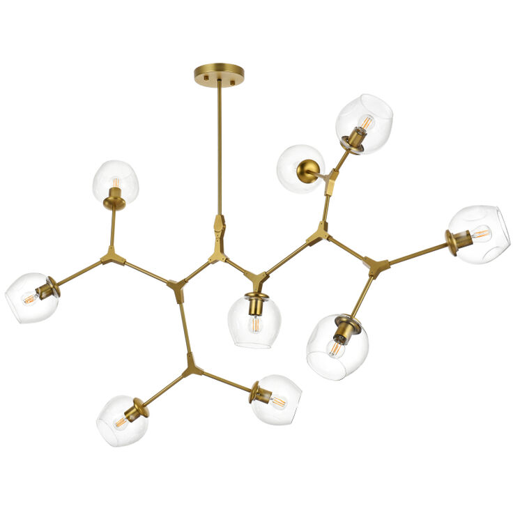 Cavoli 9 Light 35 inch Brass Chandelier Ceiling Light