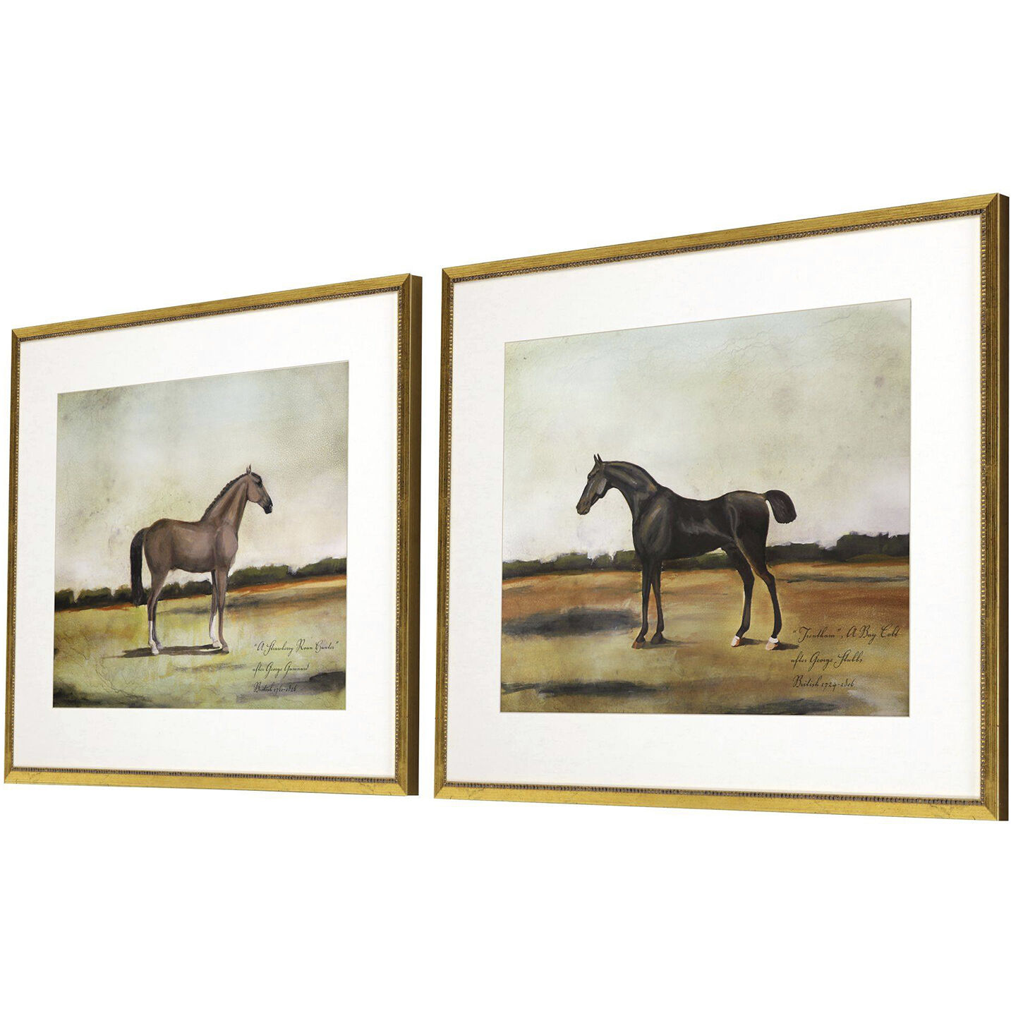 Equestrian Multi and Beige and Brown and Green Framed Art