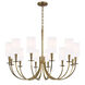 Mason 12 Light 34.5 inch Aged Brass Chandelier Ceiling Light