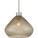 Elaris 1 Light 12.5 inch Brushed Nickel Pendant Ceiling Light