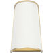 Coco Wall Sconce Wall Light in Matte White/French Gold