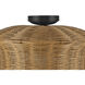 Alora Mood Kai 1 Light 16 inch Matte Black Semi-Flush Mount Ceiling Light