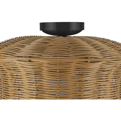 Alora Mood Kai 1 Light 16 inch Matte Black Semi-Flush Mount Ceiling Light