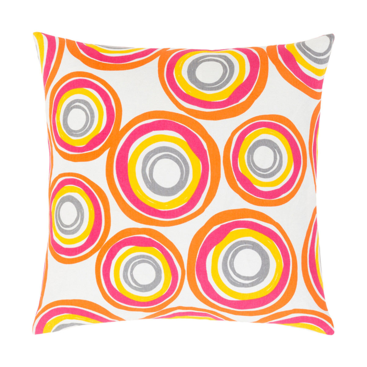 Miranda 18 X 18 inch Bright Yellow and Bright Orange Throw Pillow