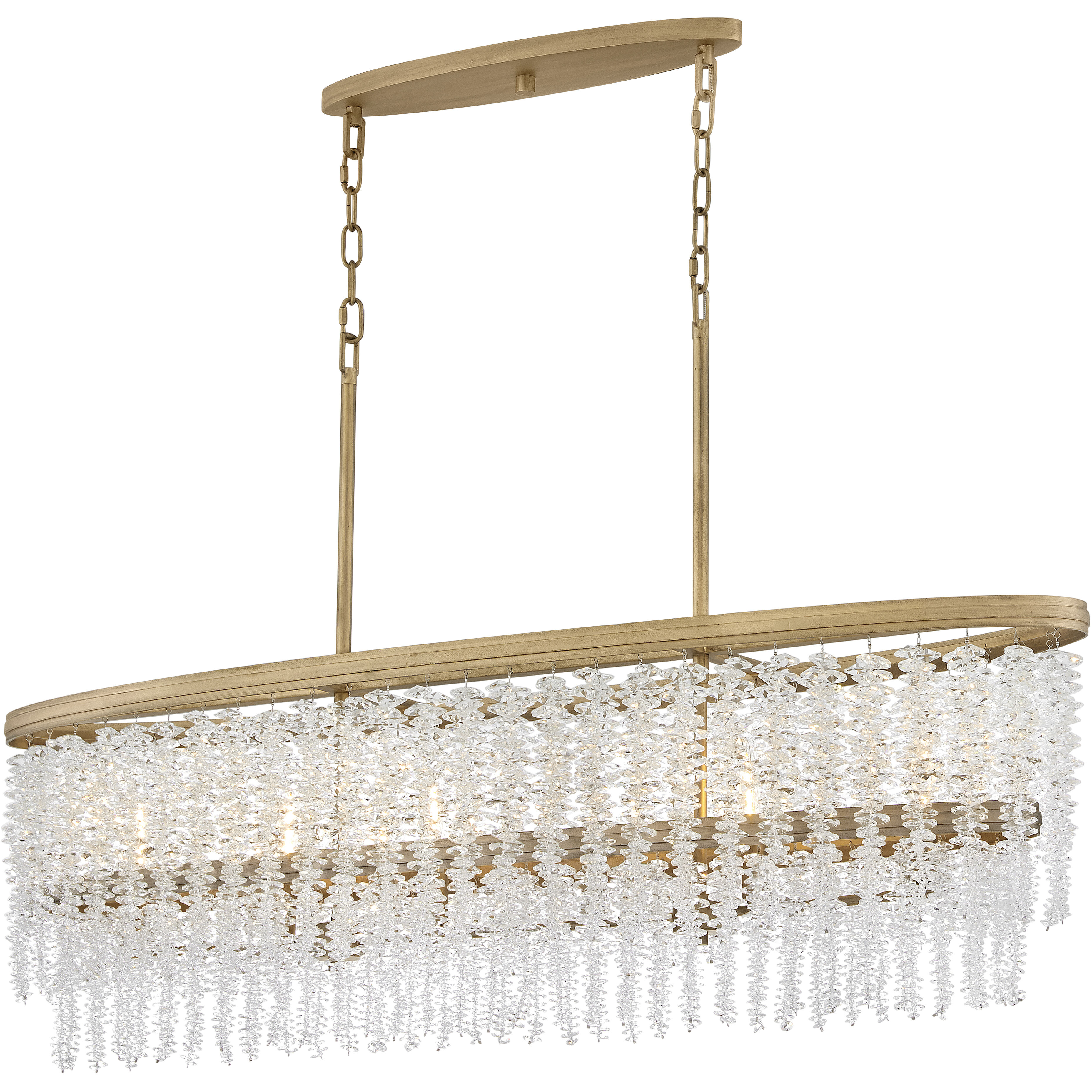 Rubina 6 Light 48 inch Burnished Gold Chandelier Ceiling Light