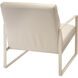 Hemingway Cream Leather Accent Chair, Inline