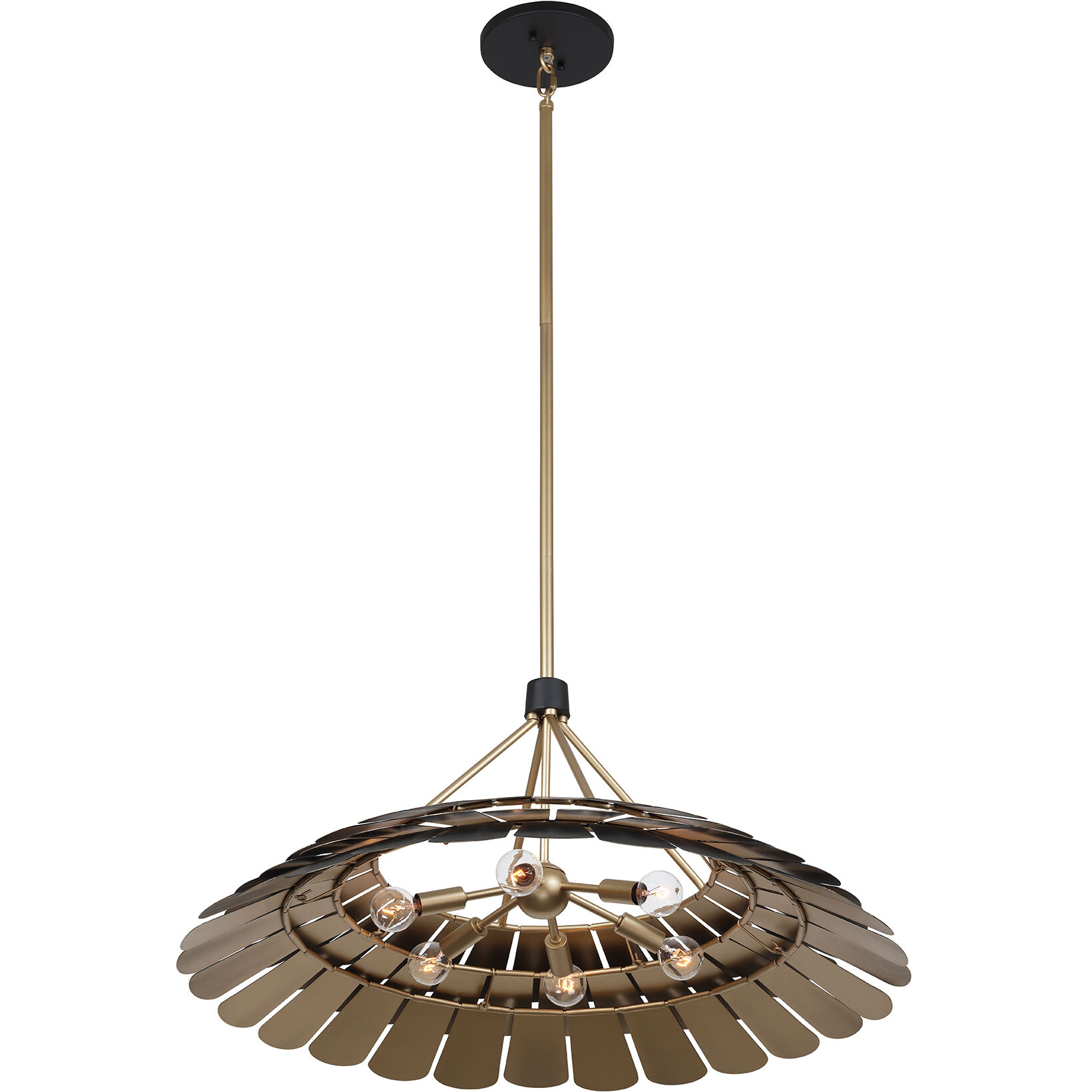Turaco 6 Light 30 inch Midnight Pendant Ceiling Light