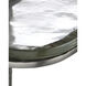 Acea 22.5 X 21 inch Graphite and Clear Side Table
