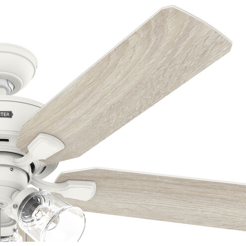 Rosner 52 inch Matte White with Light Oak/Fresh White Blades Ceiling Fan