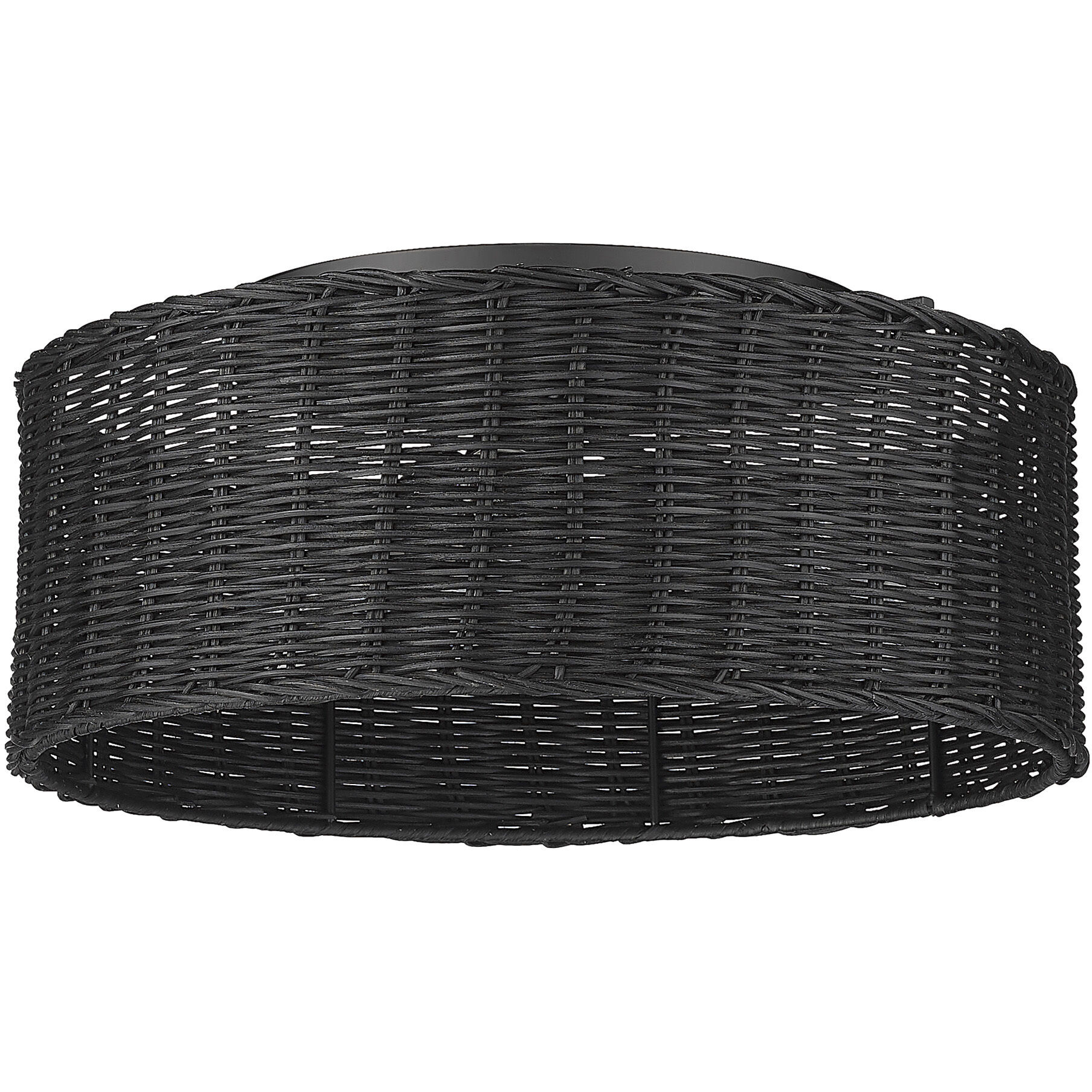 Erma 3 Light 16.38 inch Matte Black Flush Mount Ceiling Light