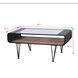 Aaron 42 X 18 inch Graphite Grey and Clear Coffee Table