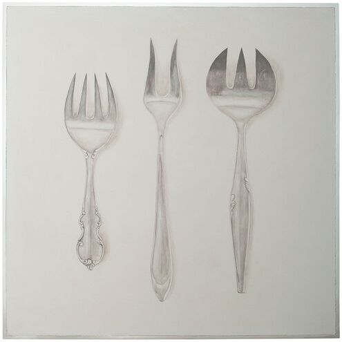Silver Service White Framed Wall Art