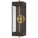 Garvey LED 27 inch Textured Bronze and Patina Brass Outdoor Wall Sconce