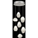 Natural Inspirations 7 Light 14 inch Silver Pendant Ceiling Light in Clear Quartz Studio Glass 3