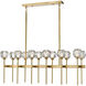 Parisian LED 16 inch Aged Brass Chandelier Ceiling Light