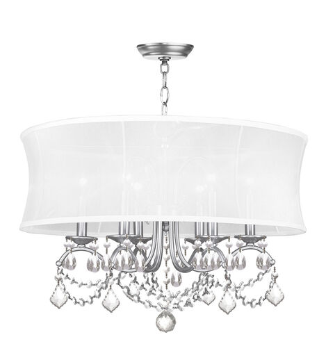 Newcastle 6 Light 24 inch Brushed Nickel Chandelier Ceiling Light