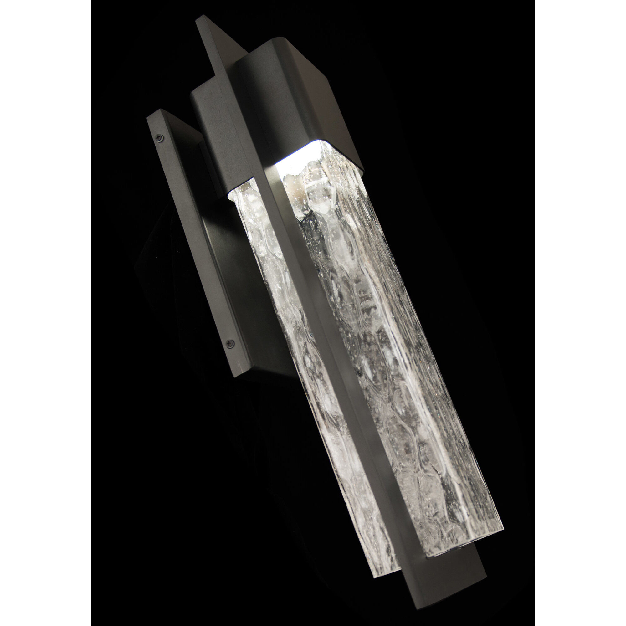 Mist LED 20 inch Black Outdoor Wall Light in 20in.