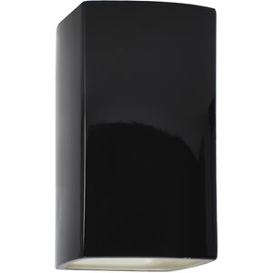 Ambiance LED 5.25 inch Gloss Black Wall Sconce Wall Light in 1000 Lm LED, Gloss Black/Matte White