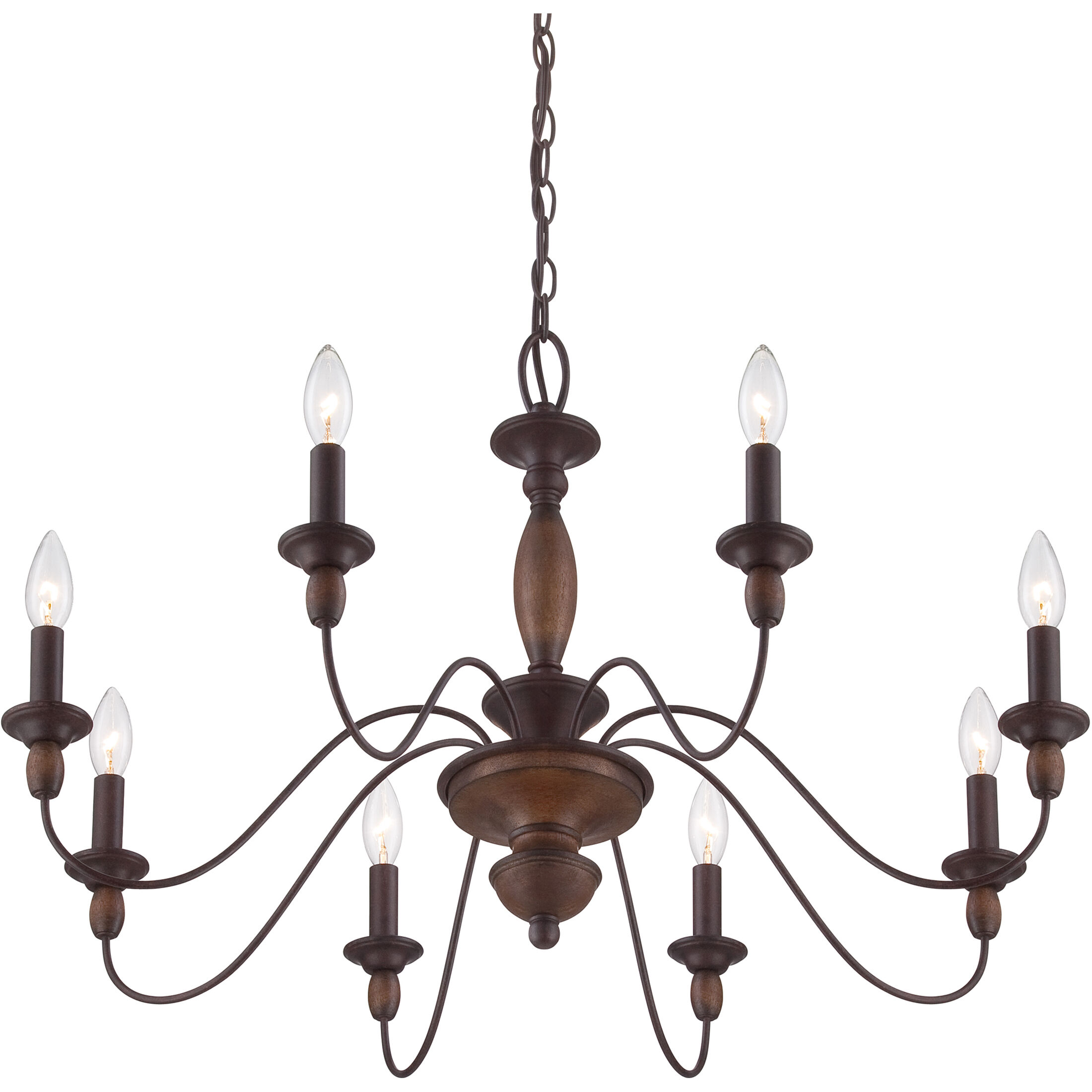 Holbrook 8 Light 29 inch Tuscan Brown Chandelier Ceiling Light
