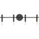 Skyva 4 Light 31.5 inch Matte Black Vanity Light Wall Light