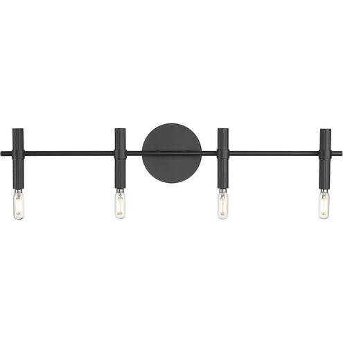 Skyva 4 Light 31.5 inch Matte Black Vanity Light Wall Light