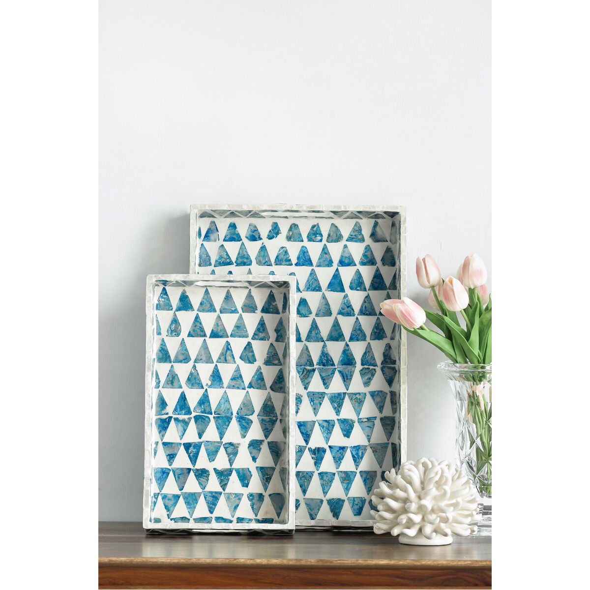 Anita Blue/White Tray