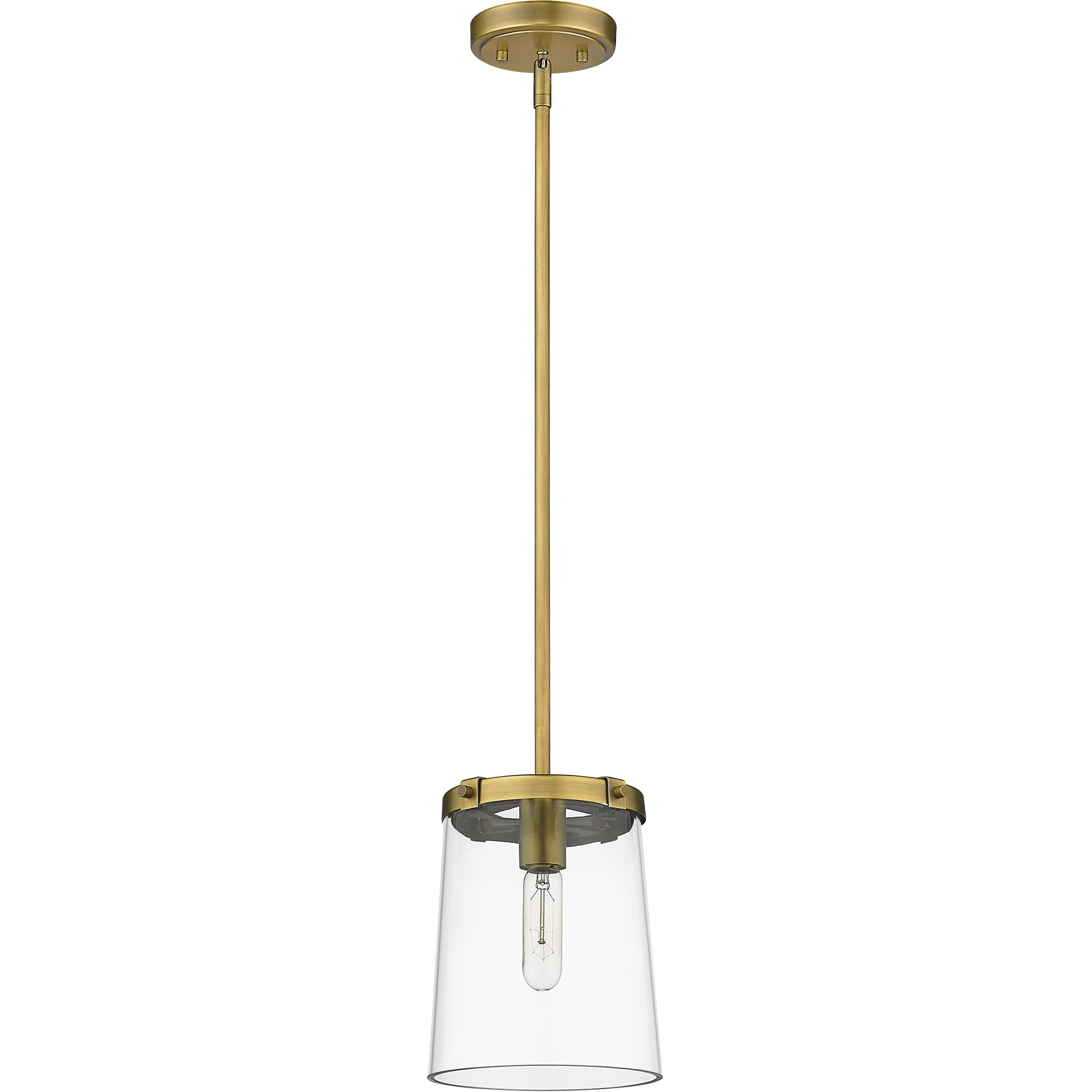 Callista 1 Light 7.5 inch Rubbed Brass Pendant Ceiling Light