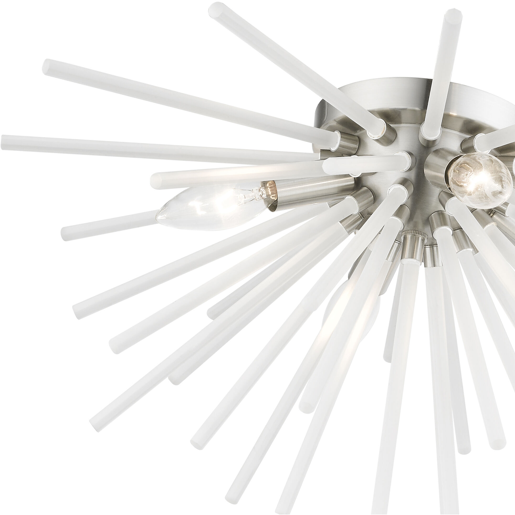 Uptown 4 Light 20 inch Brushed Nickel Flush Mount Ceiling Light