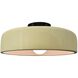 Radiance 1 Light 13 inch Vanilla Gloss and Matte Black Semi Flush Ceiling Light