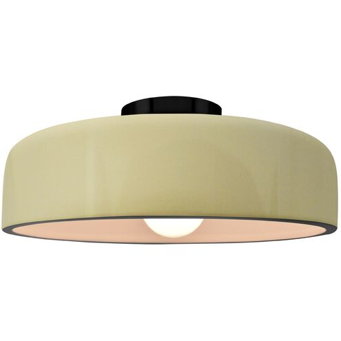 Radiance 1 Light 13 inch Vanilla Gloss and Matte Black Semi Flush Ceiling Light