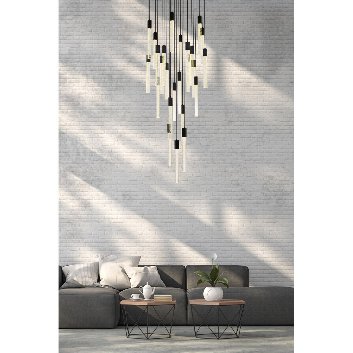 Weston 25 Light 42 inch Black Pendant Ceiling Light