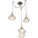 Mesa LED 17.4 inch Burnished Bronze Swag Multi-Pendant Ceiling Light in Amber, 2700K LED