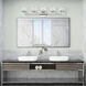Bernardino 5 Light 44 inch Polished Chrome Vanity Wall Sconce Wall Light