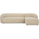 Faye Beige Sectional, Right