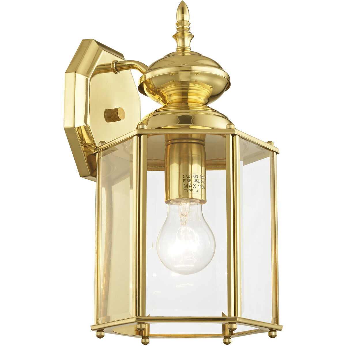 Outdoor Basics 1 Light 13 inch Polished Brass Outdoor Wall Lantern