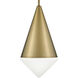 Betty LED 9.5 inch Lacquered Brass Pendant Ceiling Light